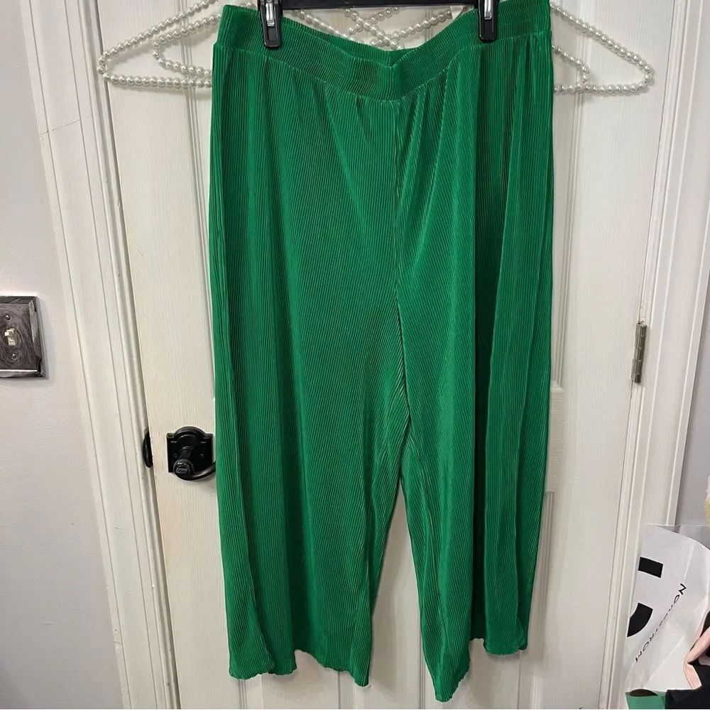 New York & Company Emerald Pleated Trousers